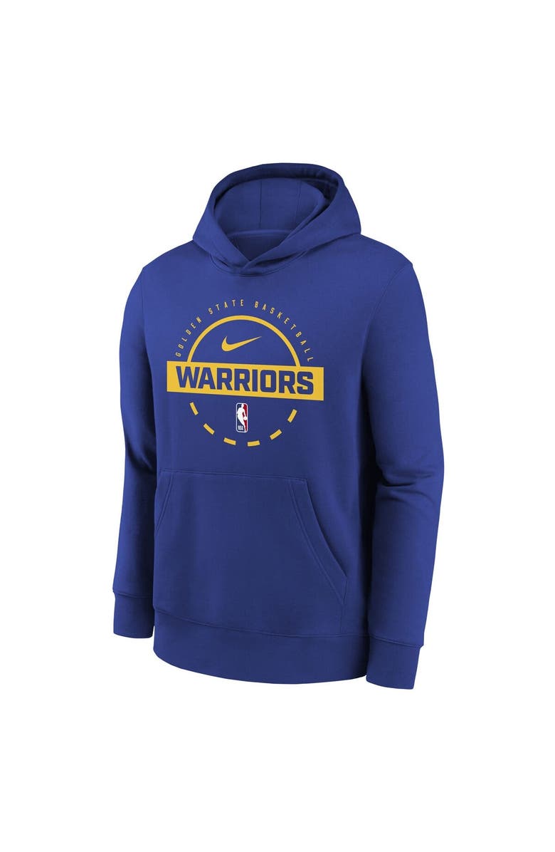 Nike Youth Nike Royal Golden State Warriors 2025/26 Club Fleece Practice Hoodie, Alternate, color, Royal