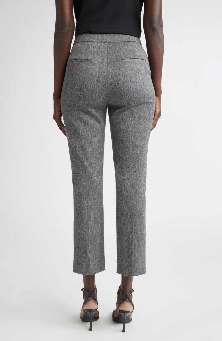 ST. JOHN Emma Mélange Stretch Twill Crop Pants, Alternate, color, Medium Grey Melange