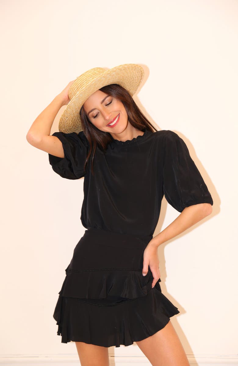 Something Navy Straw Boater Hat, Alternate, color,