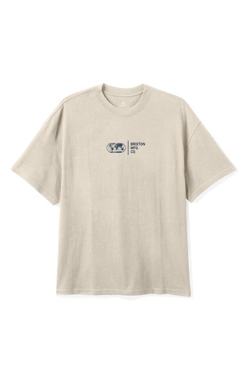 Brixton Union Relaxed Fit Heavyweight Cotton Graphic T-shirt In Gray