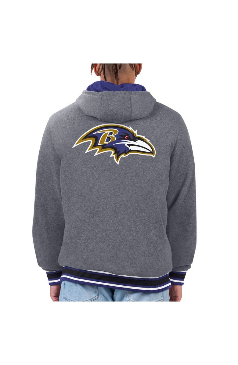 G-III SPORTS BY CARL BANKS Men's G-III Sports by Carl Banks Purple/Black Baltimore Ravens Commemorative Reversible Full-Zip Jacket, Alternate, color, 