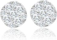 Bliss Diamond 1/2Ct TW Round Cut Diamond Pave Studs Lab Grown 10k Gold Earrings