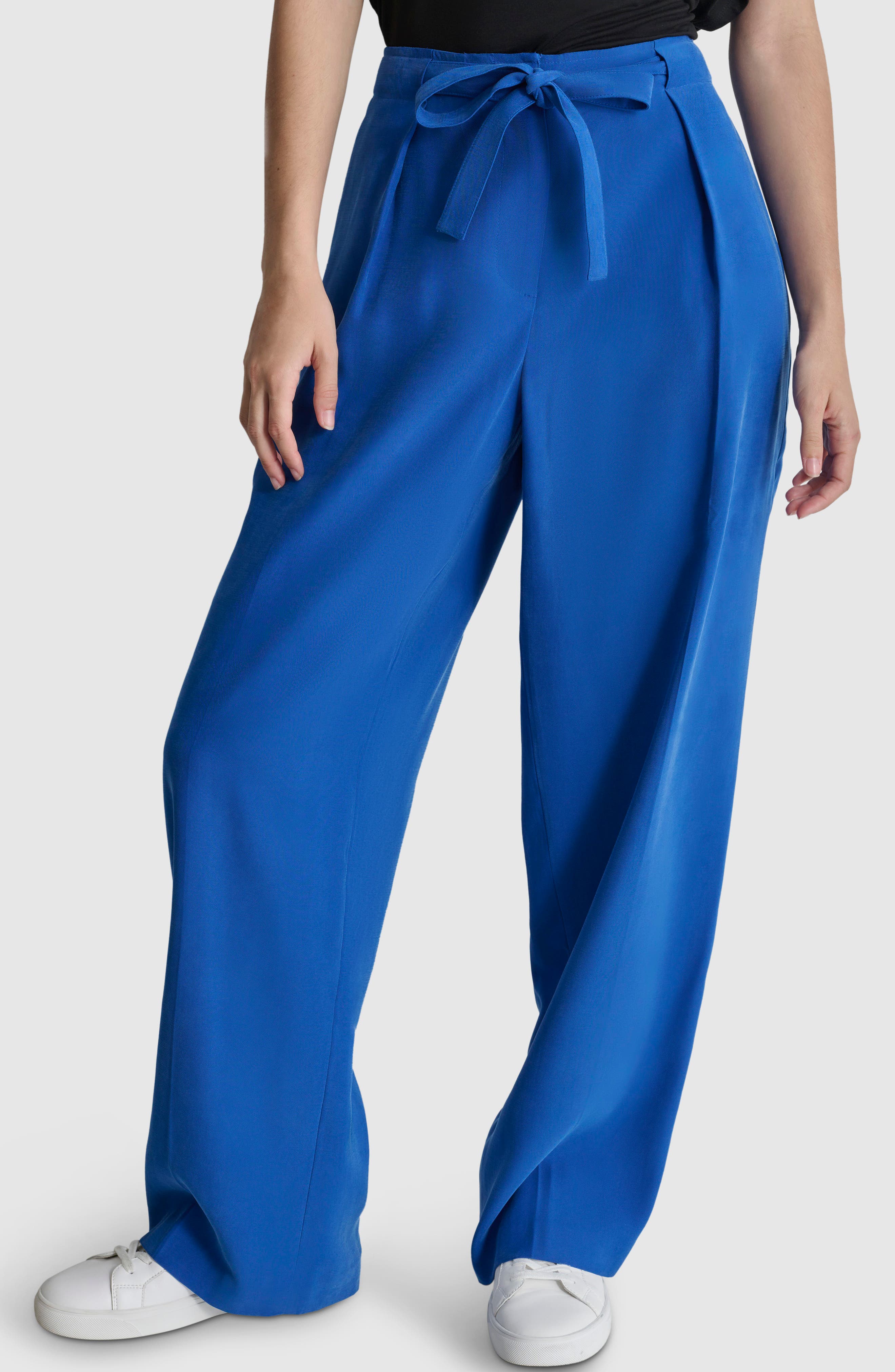 Tie Front Twill Pants