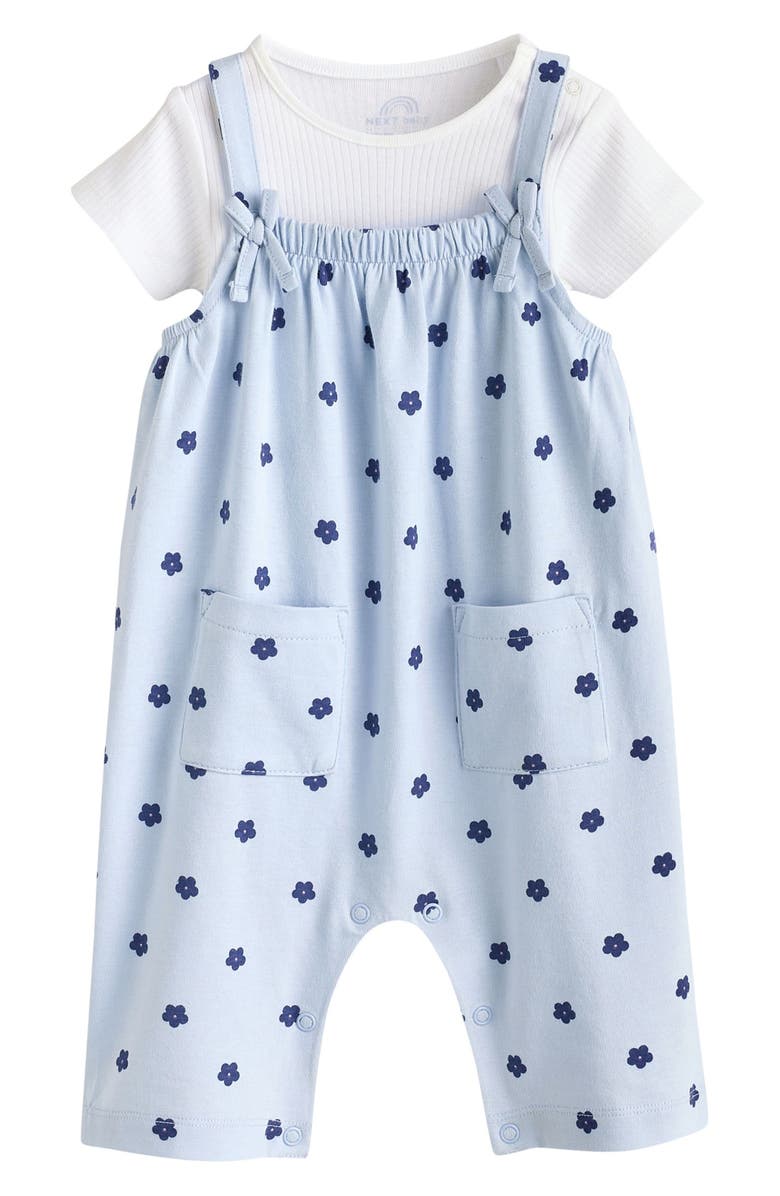 NEXT Flower Romper & Bodysuit Set, Main, color, Blue