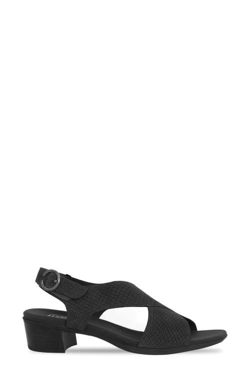 Munro Womens Criss-cross Faux Leather Slingback Heels In Black
