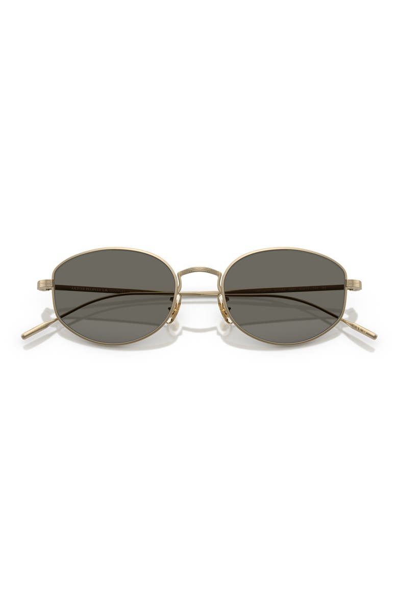 51mm Oval Sunglasses, Alternate, color, GOLD GREY