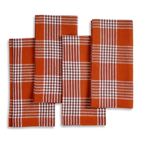 Linen Dinner Napkins - Glen Check, 20" x 20" Inch