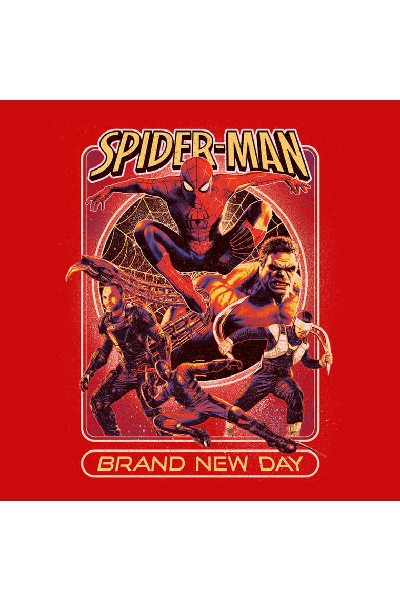 Boy's Spider-Man Brand New Day New Villains Poster  Graphic T-Shirt, Alternate, color, Red