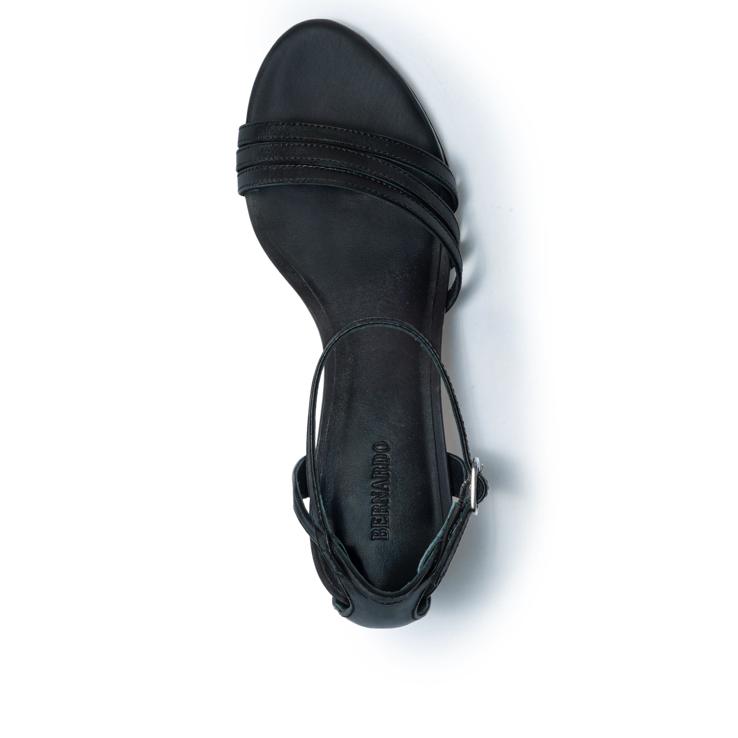 Bernardo Footwear Lima Low Heel Sandal, Alternate, color, Black