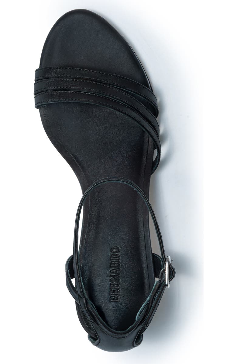 Bernardo Footwear Lima Low Heel Sandal, Alternate, color, Black