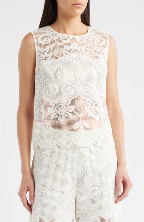 Shelly Lace Sleeveless Top