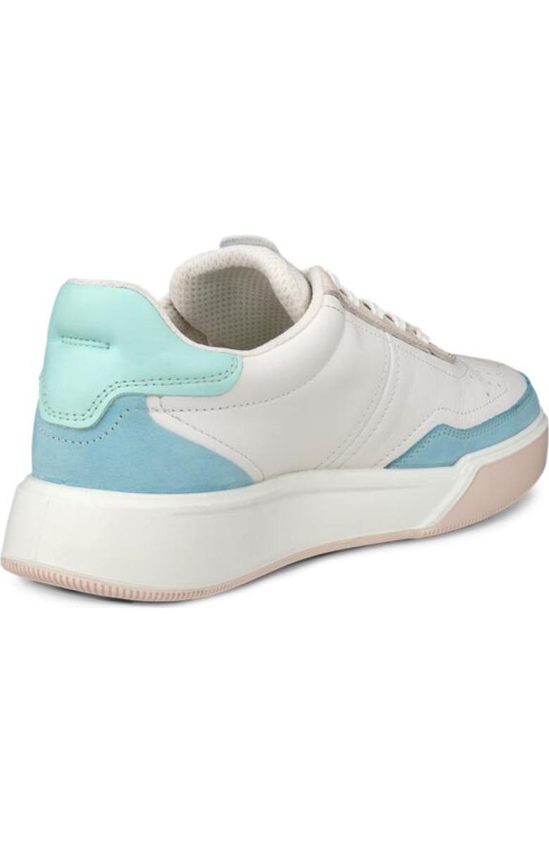 ECCO Street Court Sneaker, Alternate, color, White/ Aqua