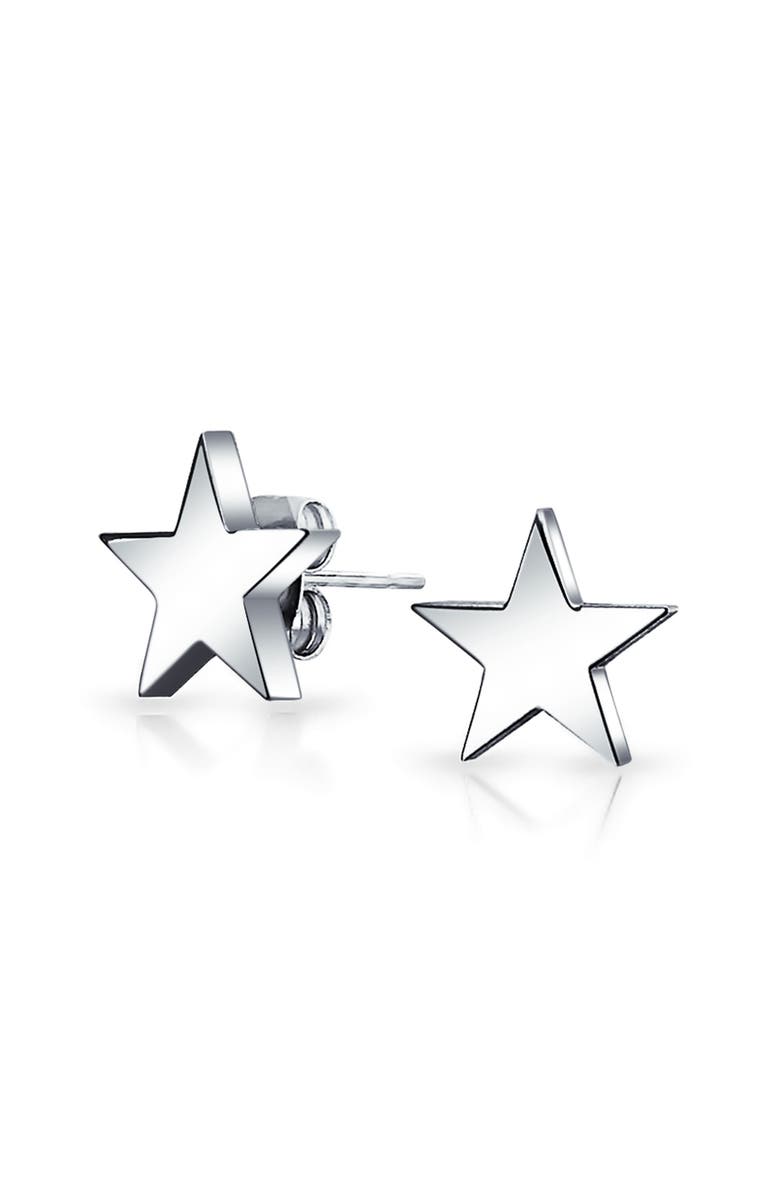BLING JEWELRY Stainless Steel Star Stud Earrings, Alternate, color,