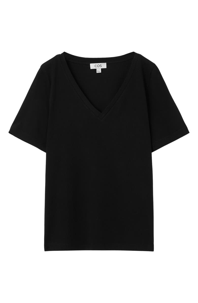 COS Organic Cotton V-Neck T-Shirt, Alternate, color, 