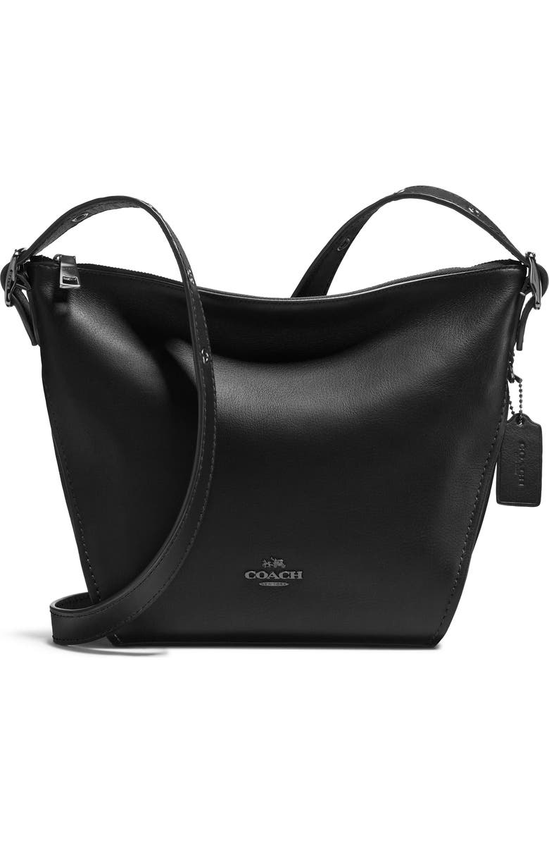 COACH Dufflette Leather Crossbody Bag, Main, color,