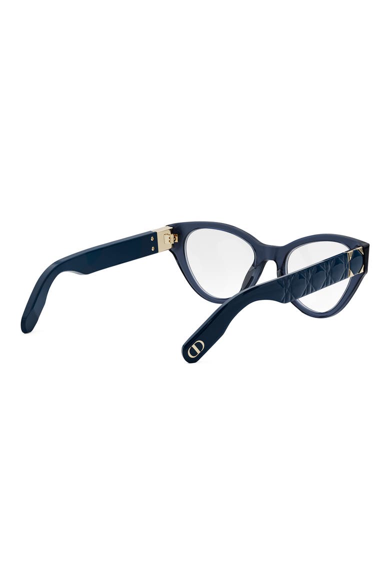 Lady 95.22 O B1I 52mm Cat Eye Optical Glasses, Alternate, color, SHINY BLUE