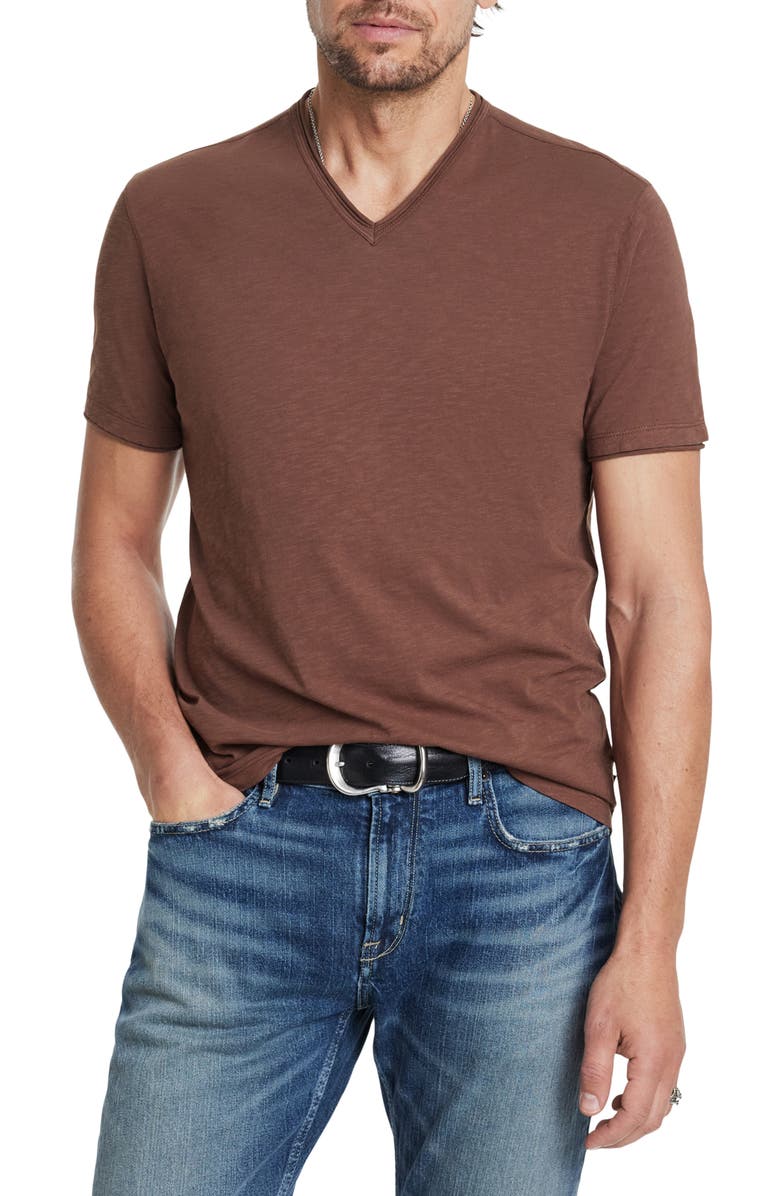John Varvatos Miles Slub Organic Cotton V-Neck T-Shirt, Main, color,