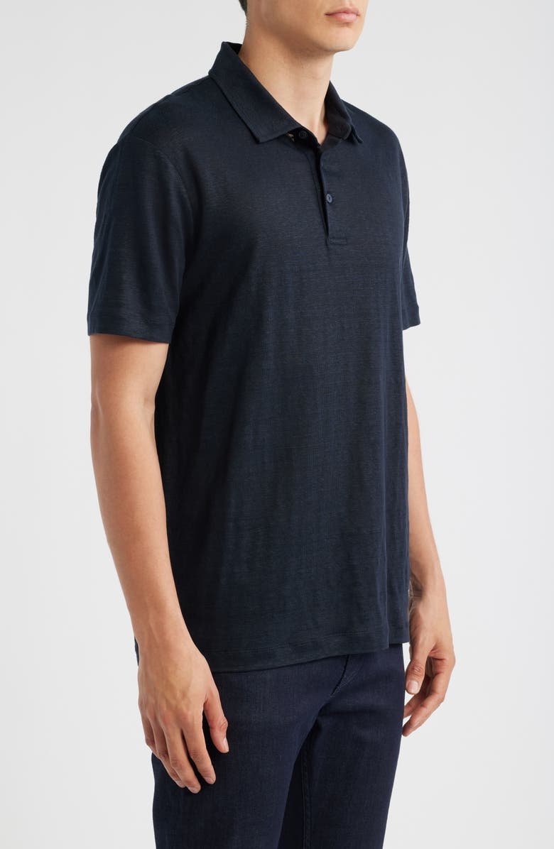 BOSS x Beckham Parris Linen Polo, Alternate, color, Dark Blue