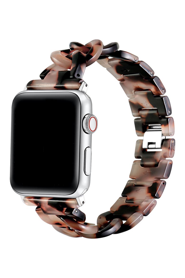 Kit Tortoise Print Apple Watch® Watchband, Alternate, color, NATURAL TORTOISE