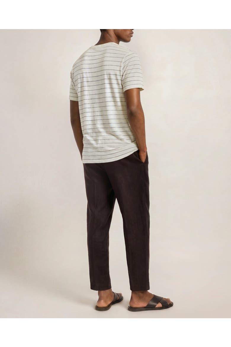 Fabbian Classic Fit Linen T-shirt, Alternate, color, WHITE SAND/NIGHT IRIS
