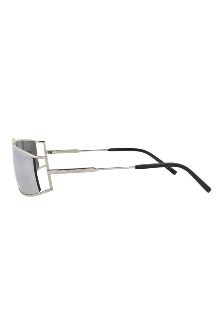 SL606 66mm Oversize Square Sunglasses, Alternate, color, SILVER SILVER SILVER