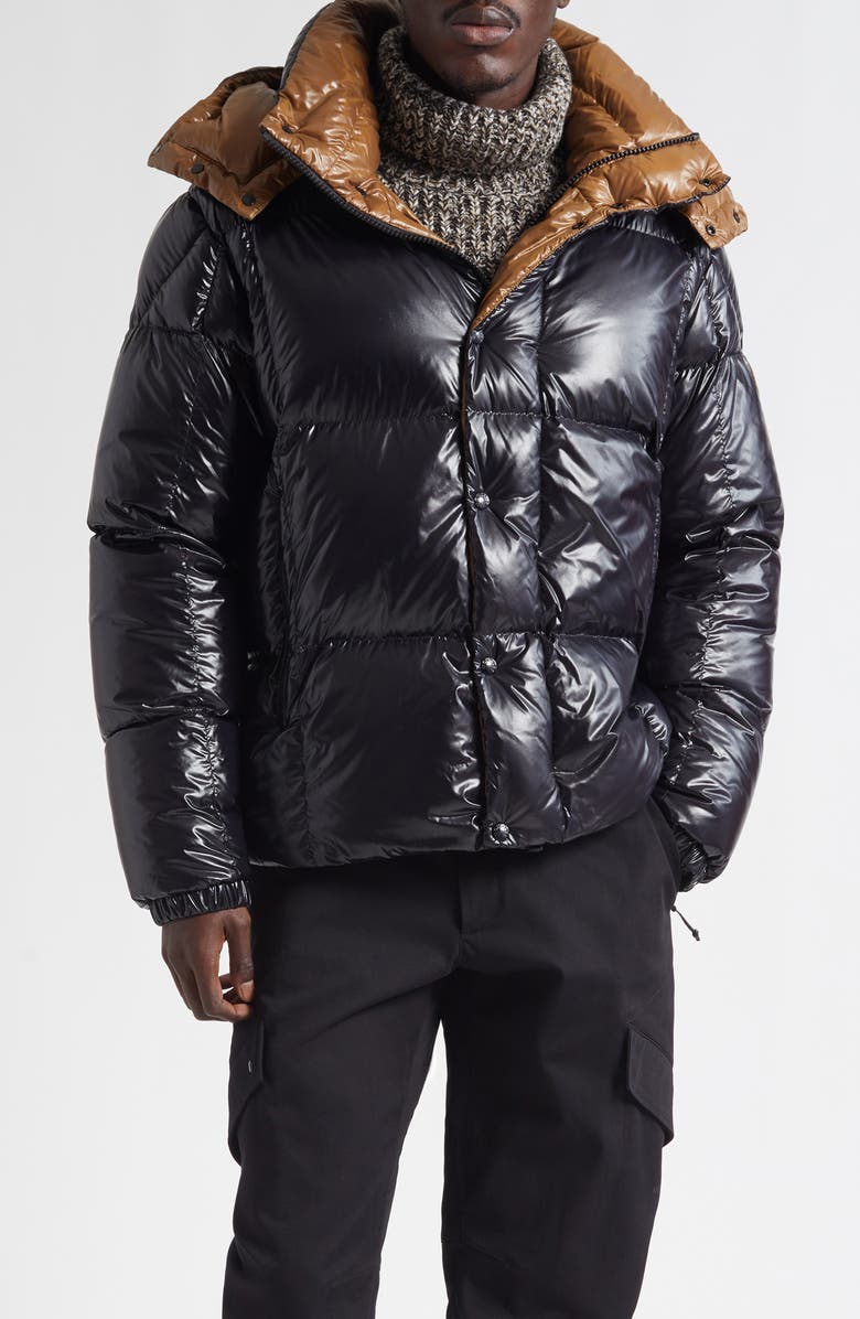 Moncler Parana Down Jacket with Removable Hood, Main, color, Black