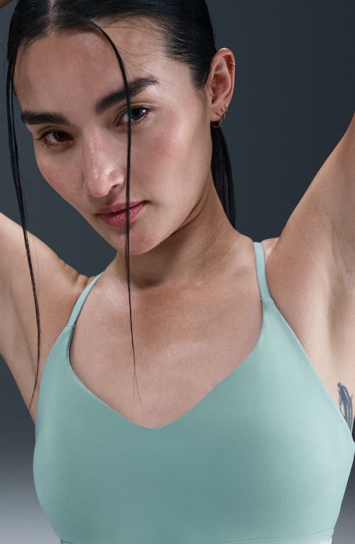 Nike Indy Light Support Padded Adjustable Sports Bra In Green