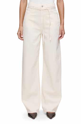 Casie Belted Mid Rise Wide Leg Jeans
