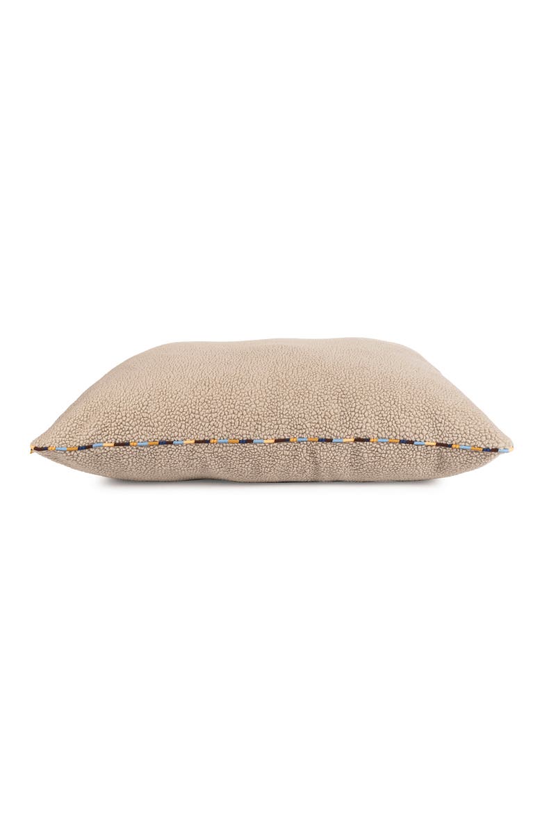 Orthopedic Foam High Pile Fleece Pillow Pet Bed, Alternate, color, STONE