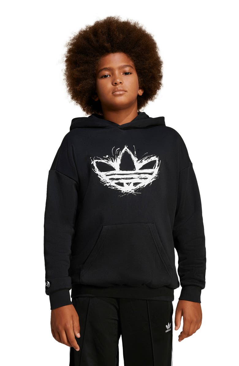 adidas Originals Kids' Trefoil Graphic Hoodie, Alternate, color, 
