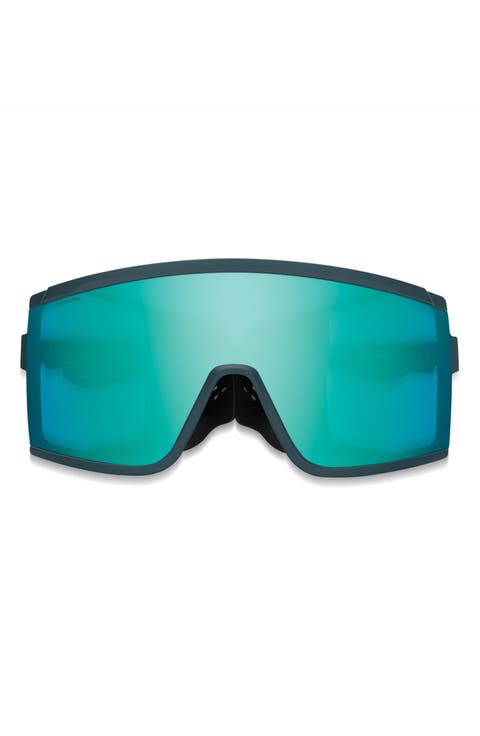 Pursuit 148mm ChromaPop™ Glacier Photochromic Polarized Shield Sunglasses