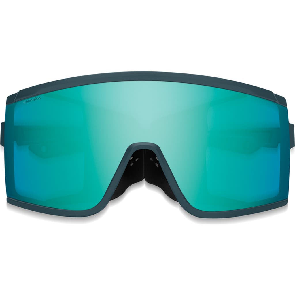 Smith Pursuit 148mm Chromapop™ Glacier Photochromic Polarized Shield Sunglasses In Blue