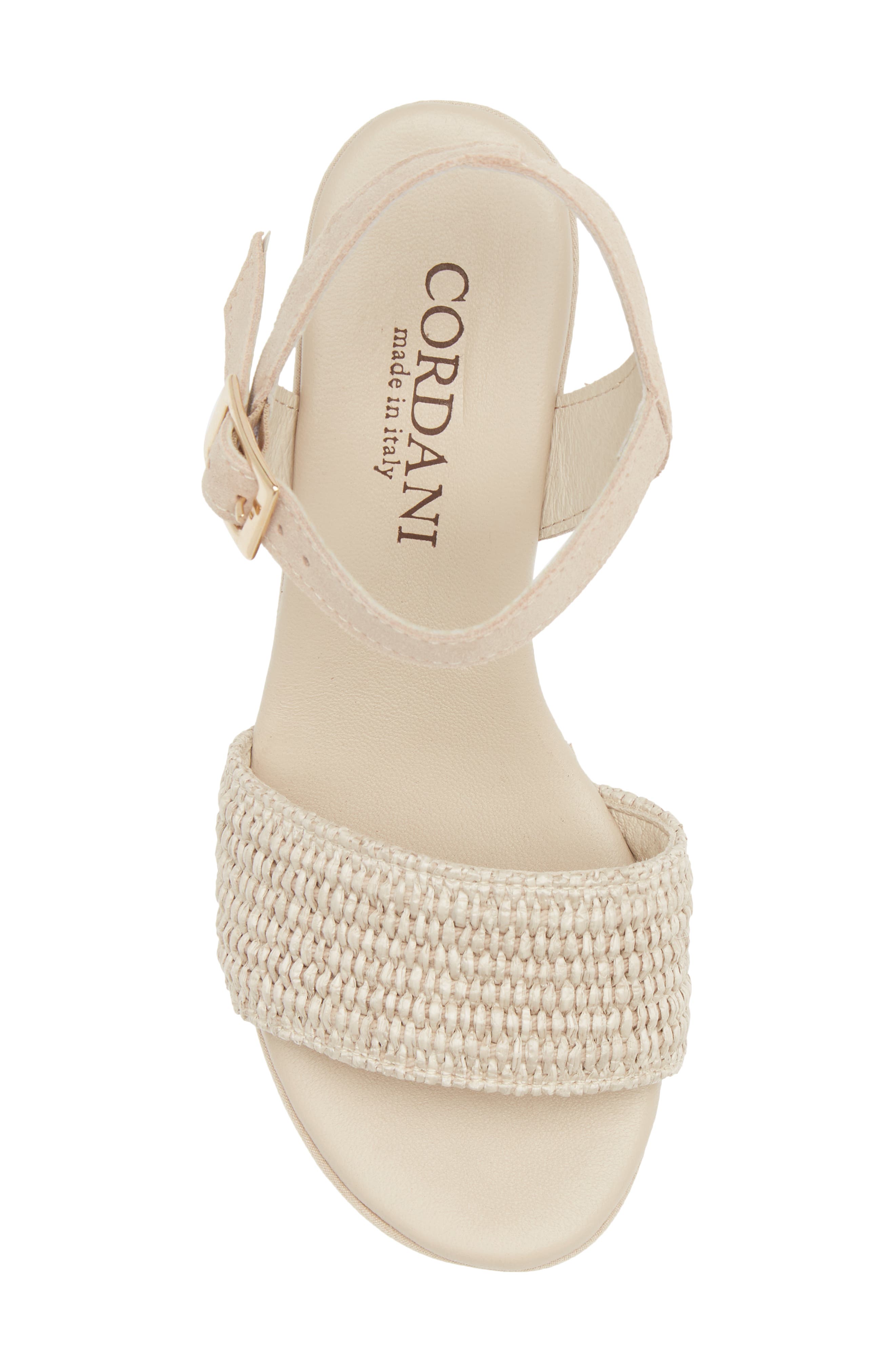Cordani Liona Raffia Platform Sandal, Alternate, color, Sint Beige