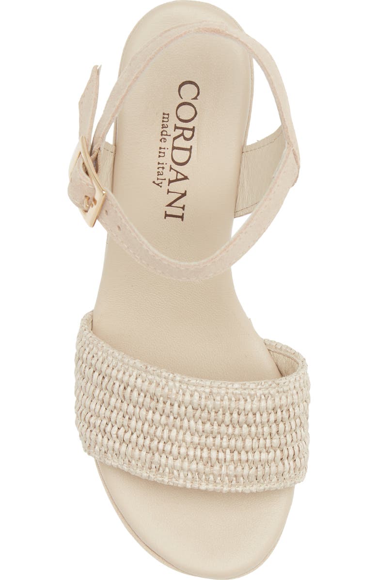Cordani Liona Raffia Platform Sandal, Alternate, color, Sint Beige