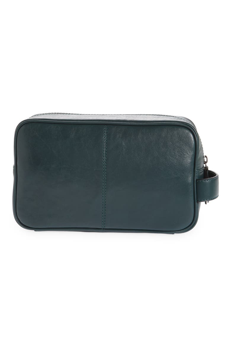 Dann Leather Travel Kit, Alternate, color, DARK GREEN