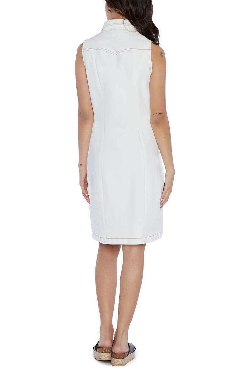 Wash Lab Denim Sleek Sleeveless Denim Shirtdress, Alternate, color, 