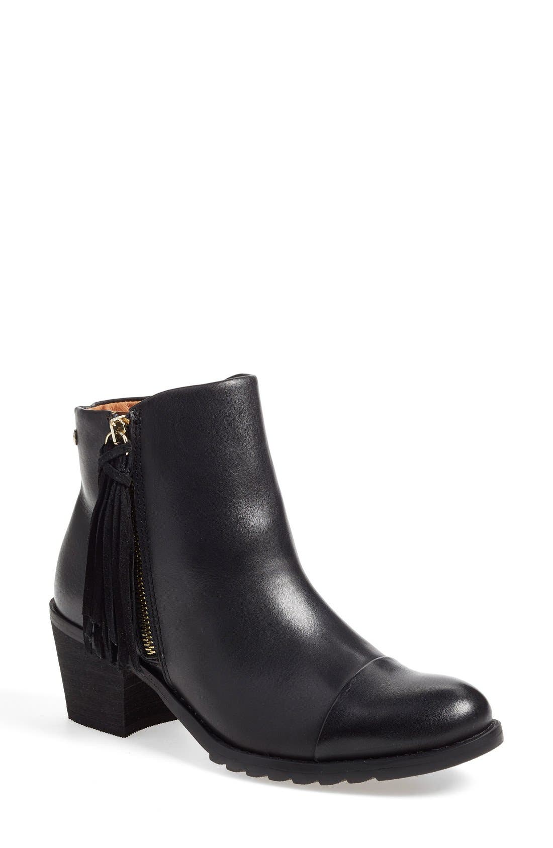 'Andorra' Water Resistant Boot, Main, color, BLACK LEATHER