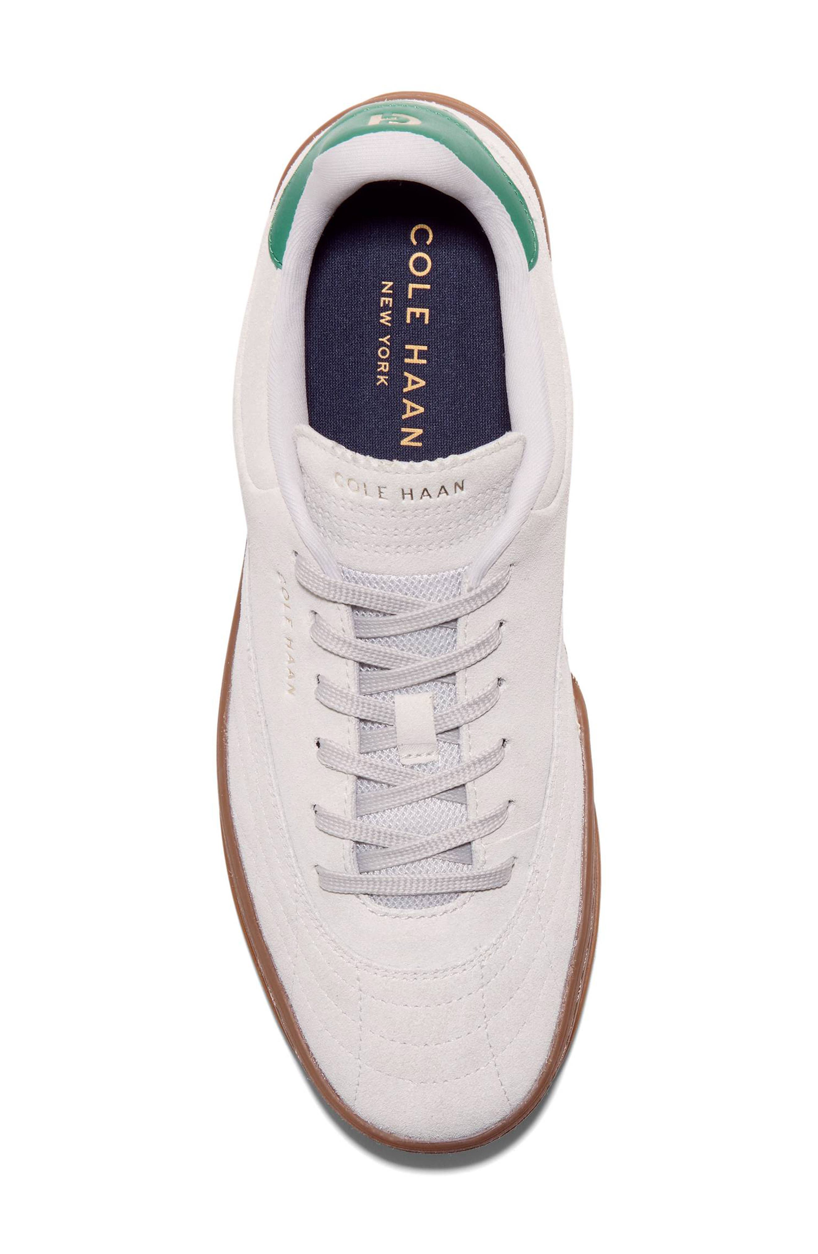 Cole Haan Grand Crosscourt Turfline Sneaker, Alternate, color, Oyster Mushroom Suede/ Green