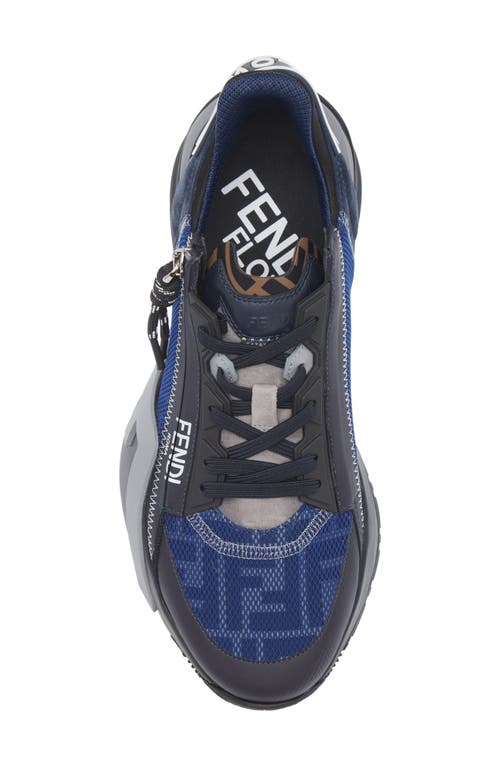 Fendi Flow Sneakers In Grig Abiss/navy