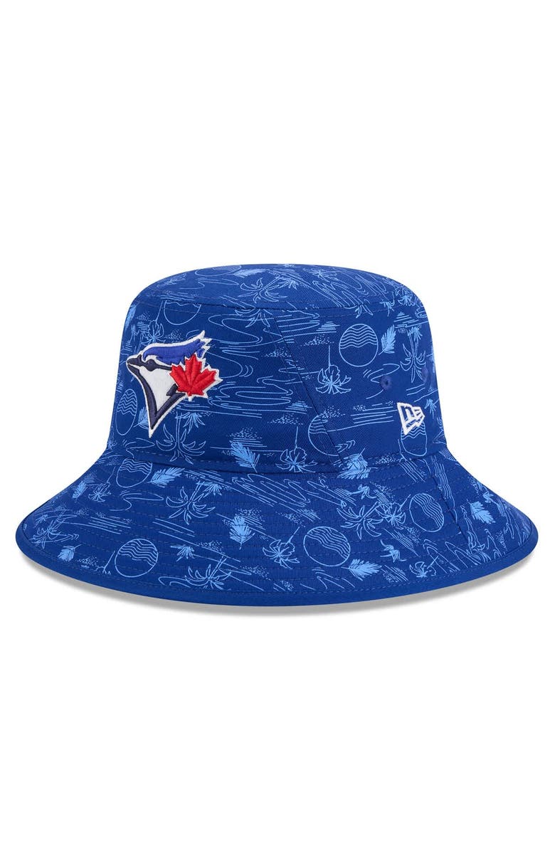 New Era Youth New Era  Royal Toronto Blue Jays 2025 Spring Training All Over Print Bucket Hat, Main, color, 