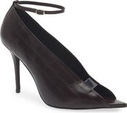 Jeffrey Campbell Inherit Ankle Strap Pointed Peep Toe Sandal