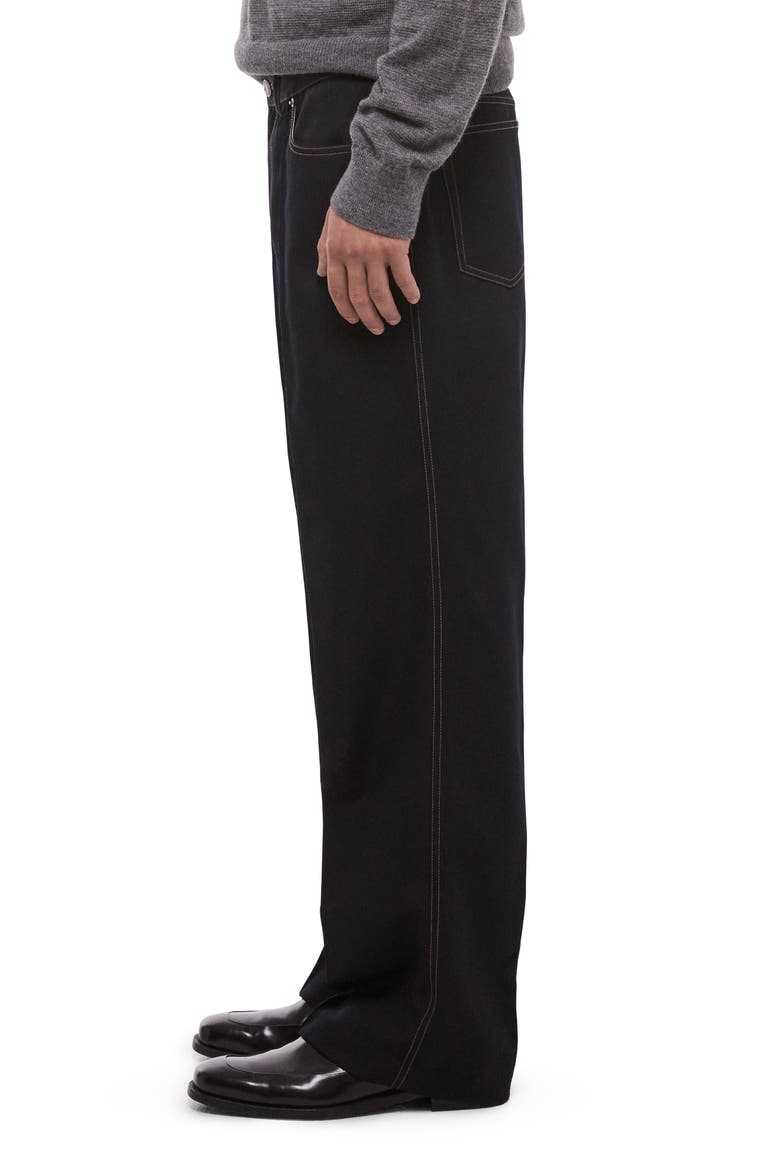 Five-Pocket Gabardine Dress Pants, Alternate, color, NAVY MELANGE