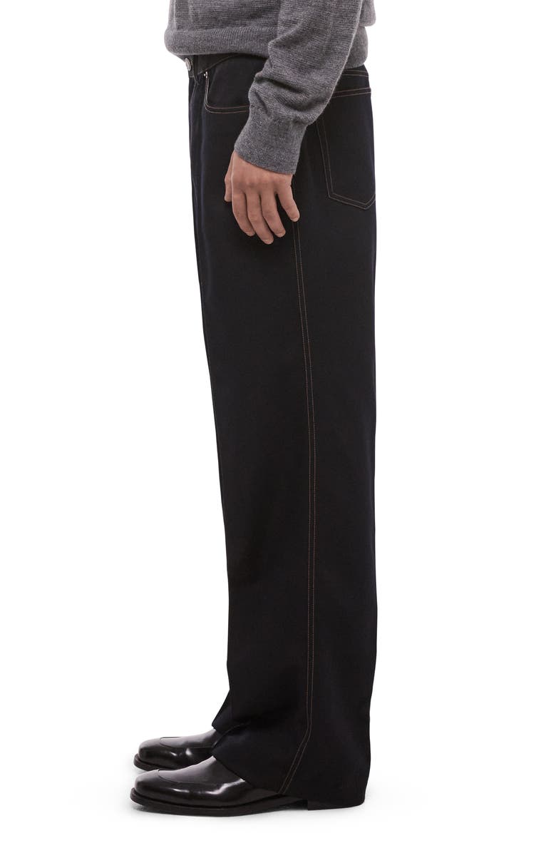 Helmut Lang Five-Pocket Gabardine Dress Pants, Alternate, color, Navy Melange