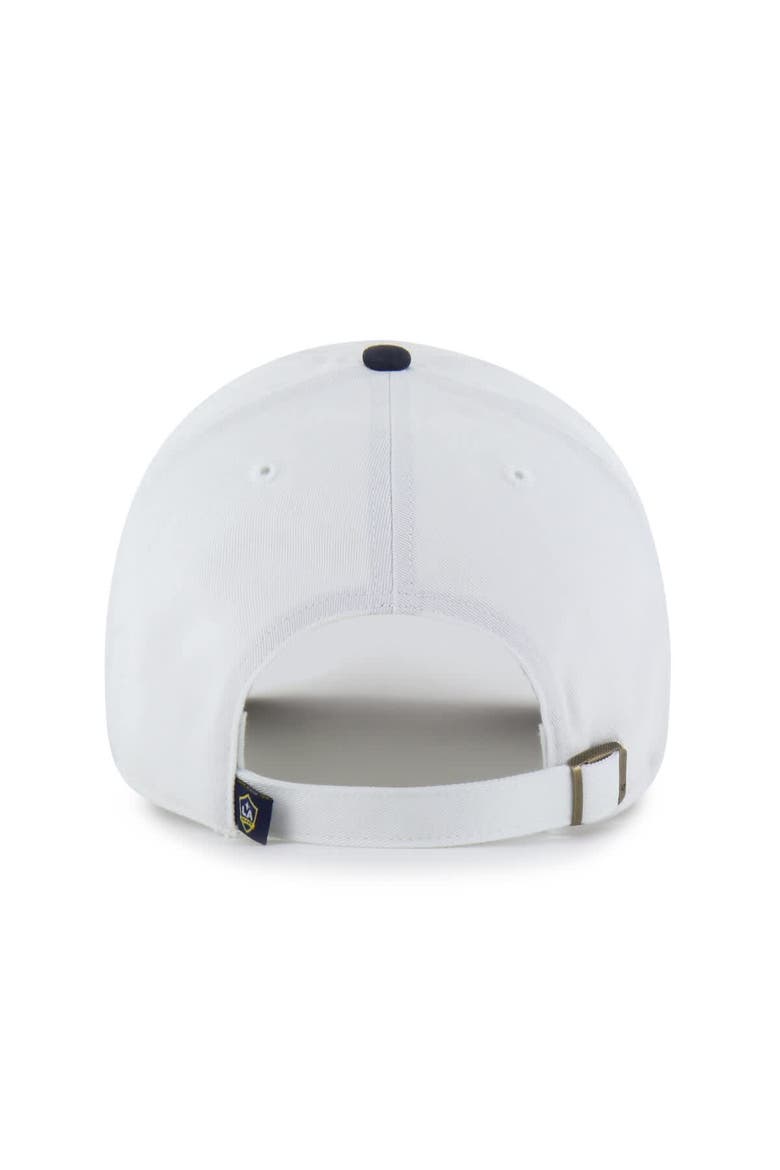 Men's '47  White LA Galaxy Two-Tone Clean Up Adjustable Hat, Alternate, color, White
