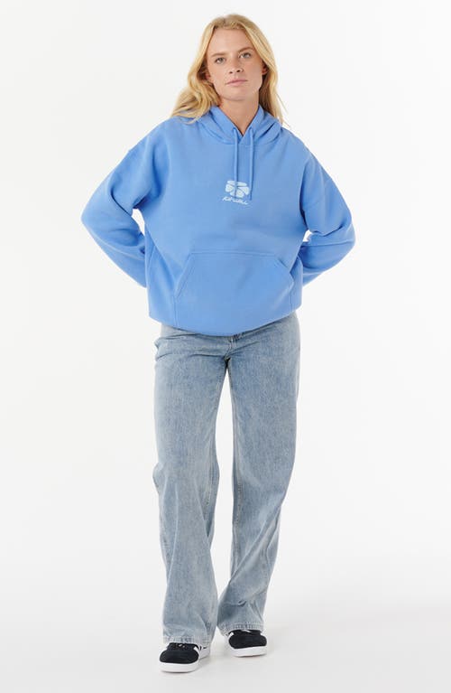 Rip Curl Oceanic Heritage Puff Print Hoodie In Blue