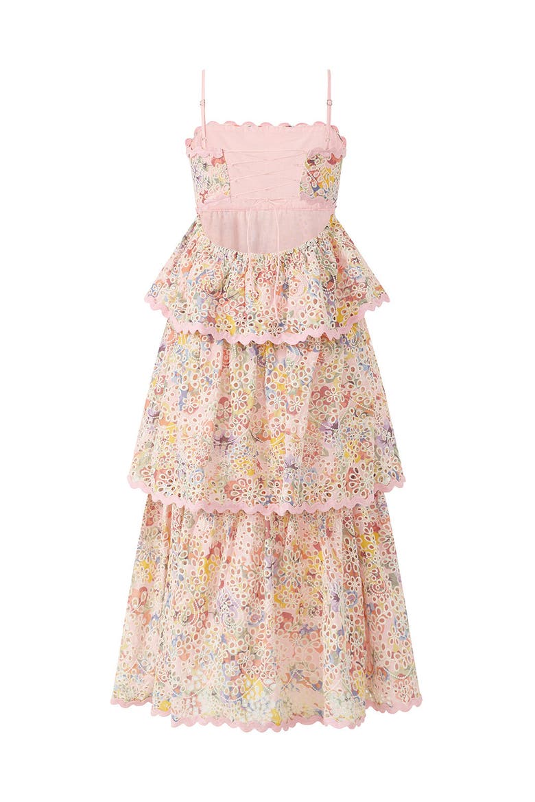 Alanna Frill Embroidered Maxi Dress, Alternate, color, Multi