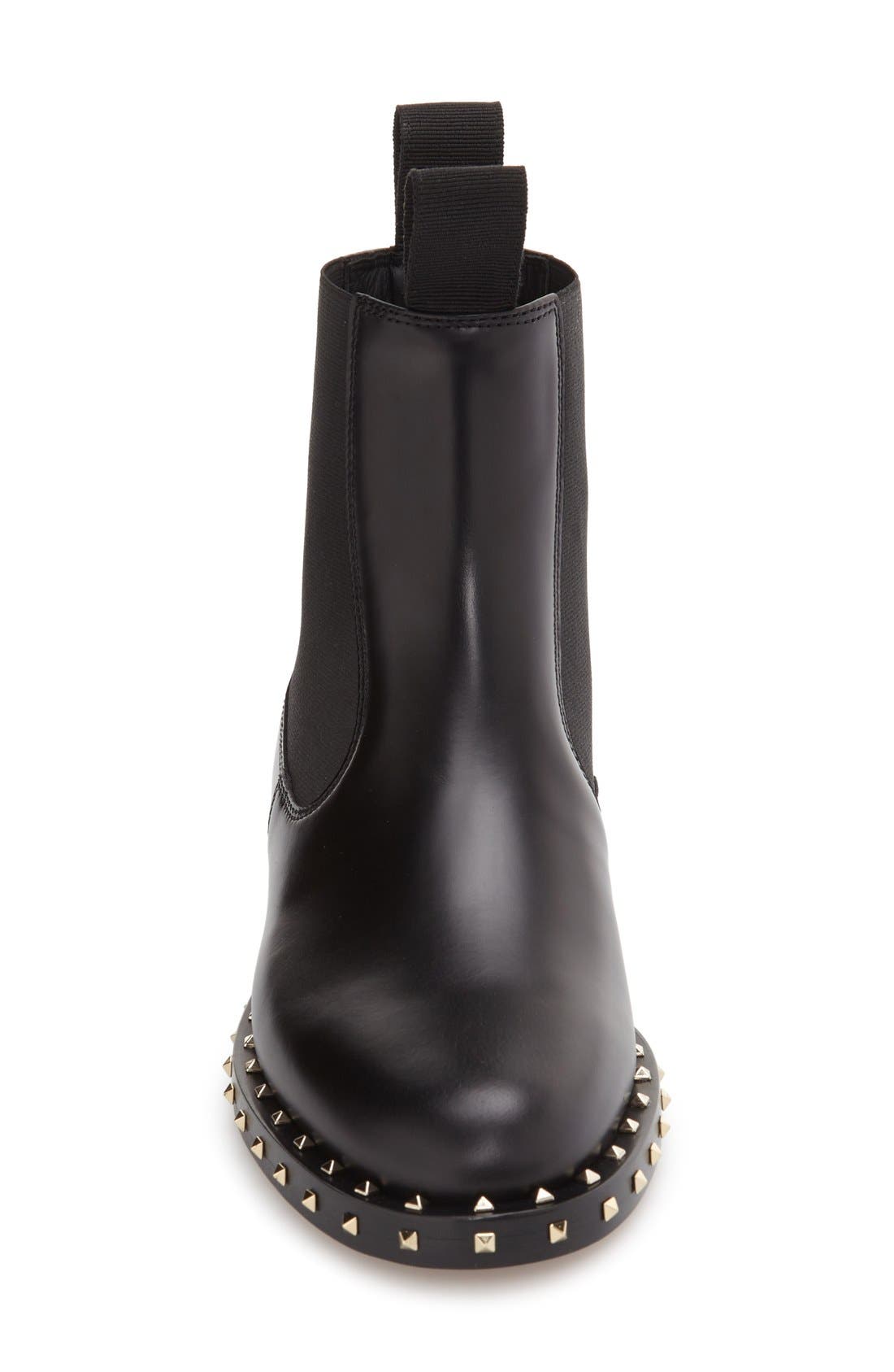 Valentino Garavani Rockstud Chelsea Boot, Alternate, color, 