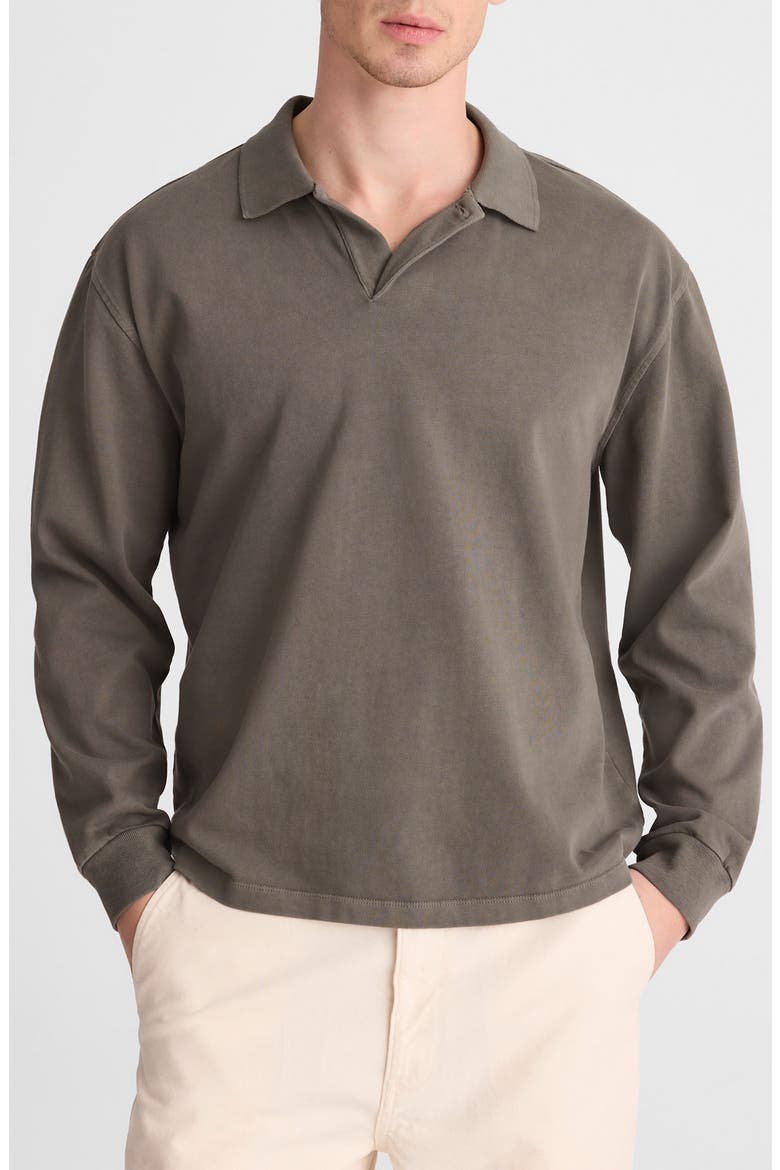 Compact Knit Polo, Main, color, OLIVE SLATE