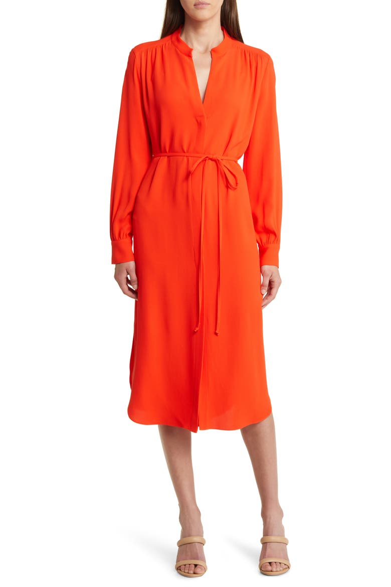 Dibanorah Long Sleeve Midi Dress, Main, color, BT ORGE