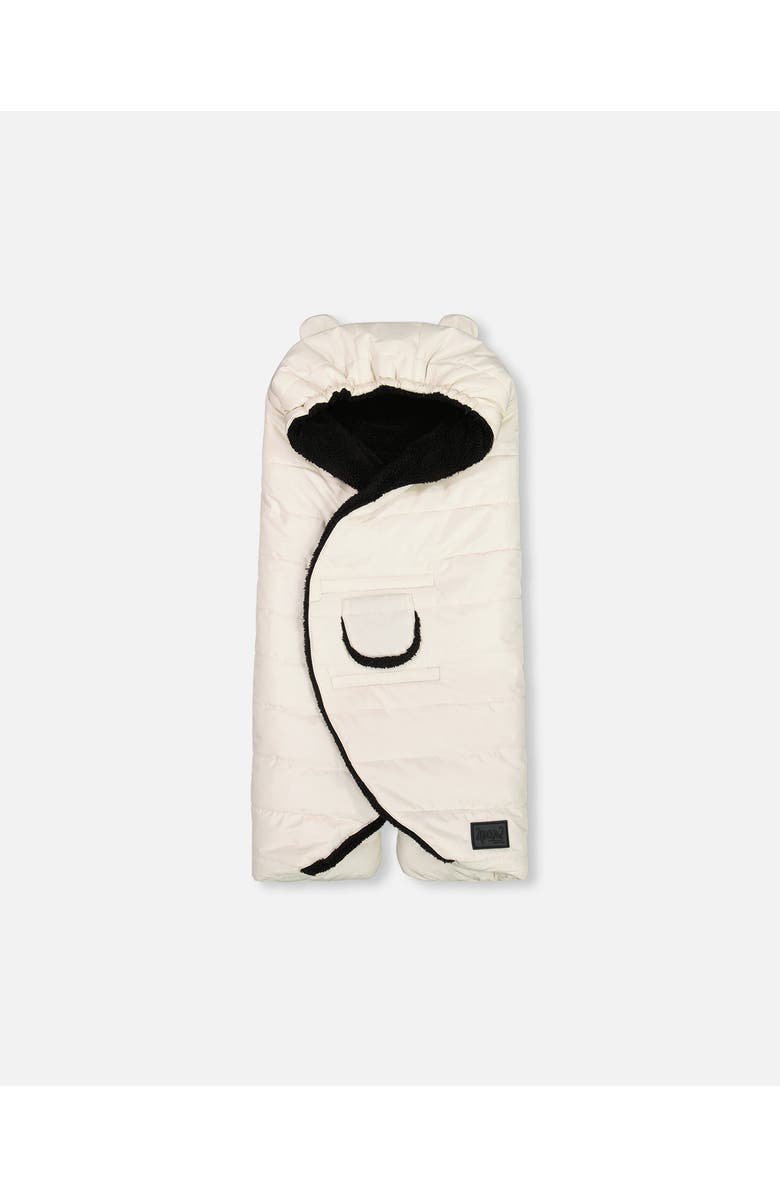 Deux par Deux Baby Unisex Snuggly Wrap Silver White For Car Seat And Stroller, Main, color, 